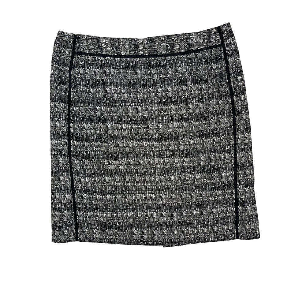 Liz Claiborne Tweed Pencil Skirt Womens 12 P Black and White Career Office